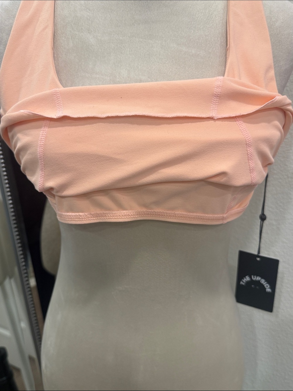 The Upside Top Bundle Peach and Black Cropped Tank with Built in Bra NWT - Picture 5 of 12